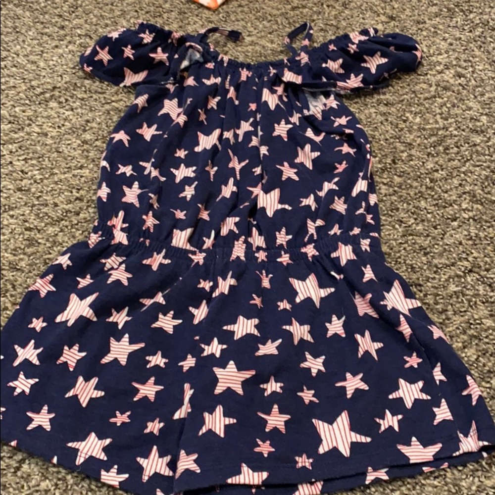 Cat & Jack girls 4th of July Romper. Sz M 7/8